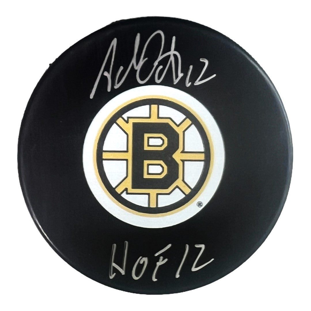 Adam Oates ~ Boston Bruins HOF Autographed Puck