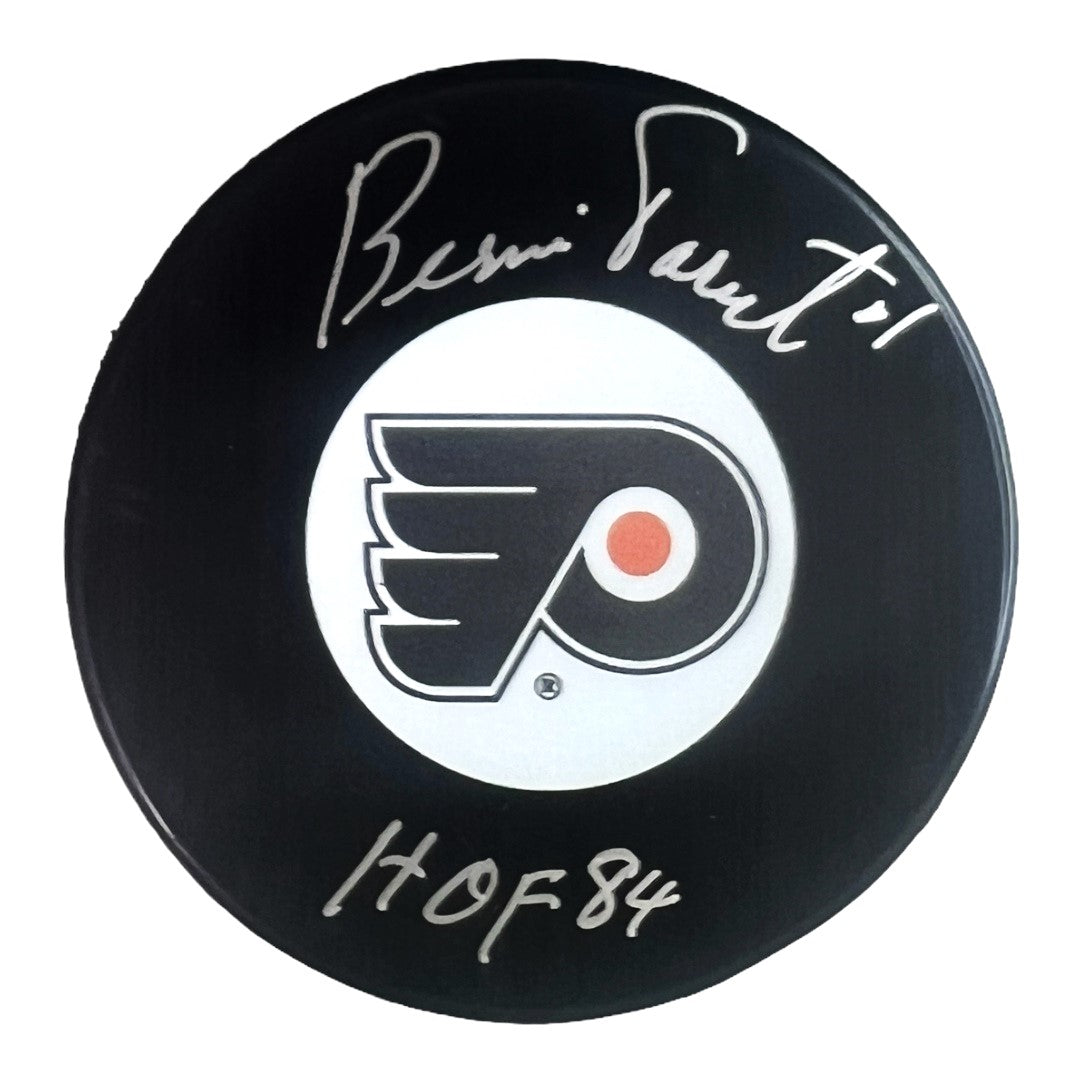 Bernie Parent ~ Philadelphia Flyers HOF Autographed Puck