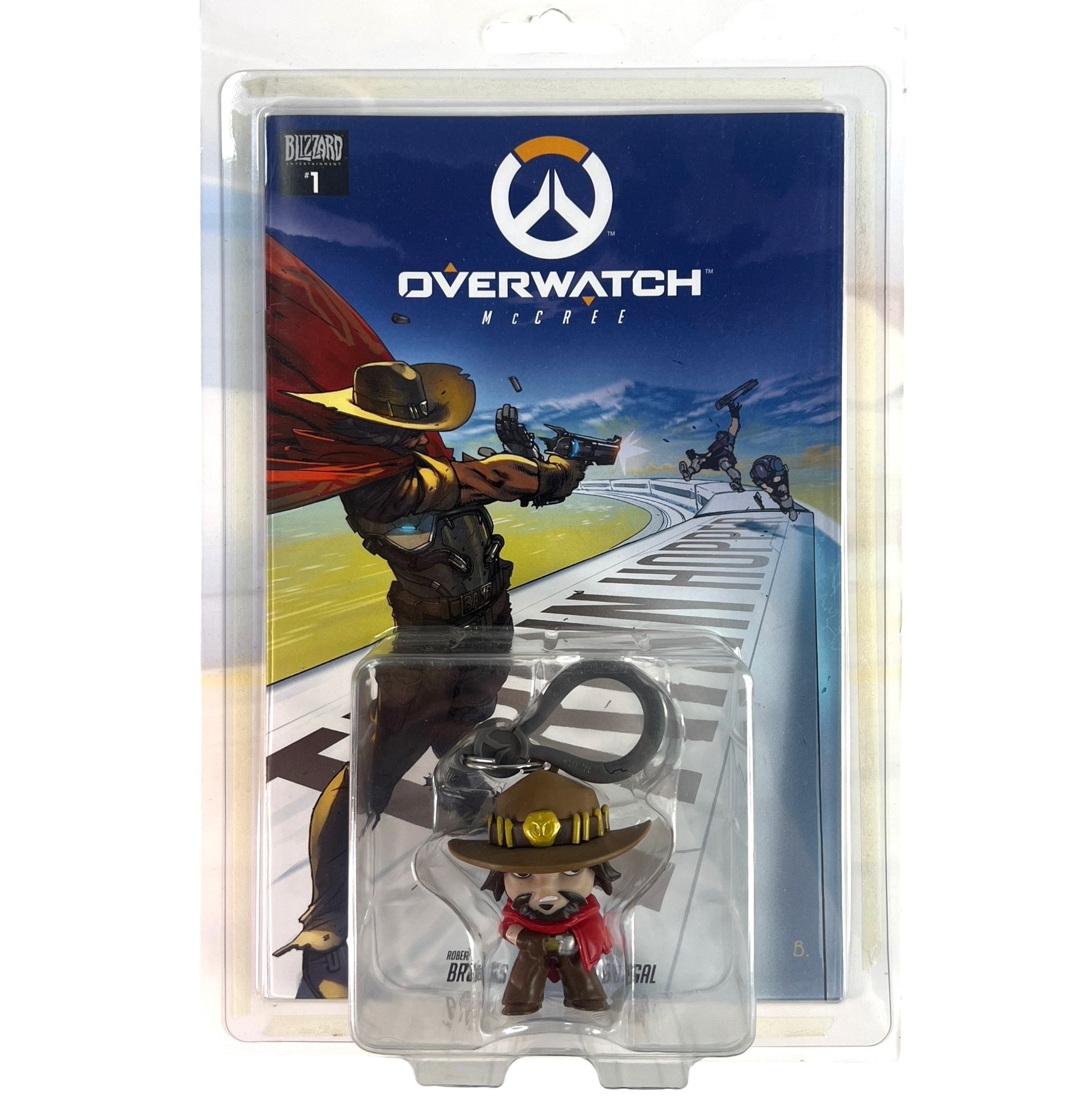 Overwatch McCree #1 Comic Book & Action Figure Backpack Hanger