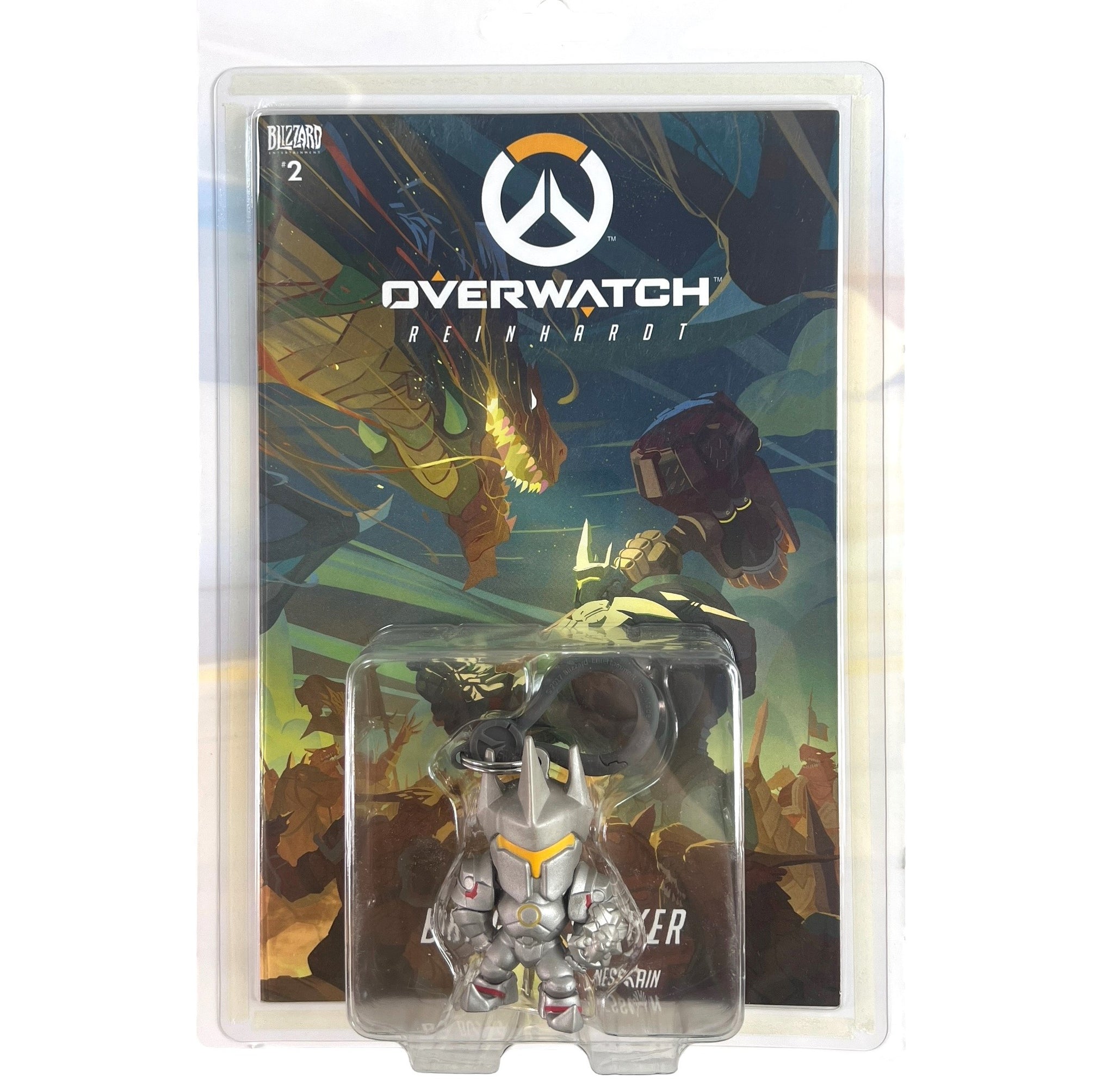 Overwatch Reinhardt #2 Comic Book & Action Figure Backpack Hanger