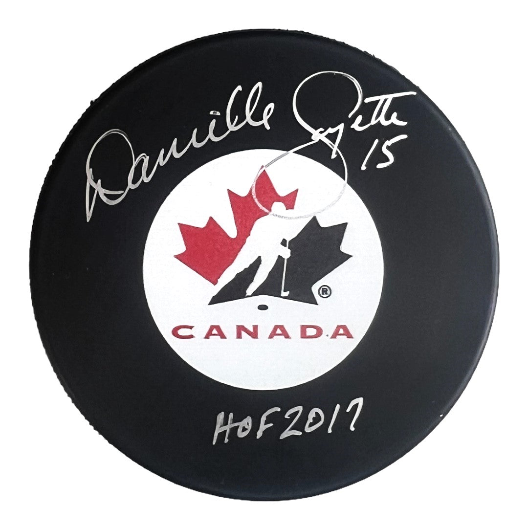 Danielle Goyette ~ Team Canada HOF Autographed Puck