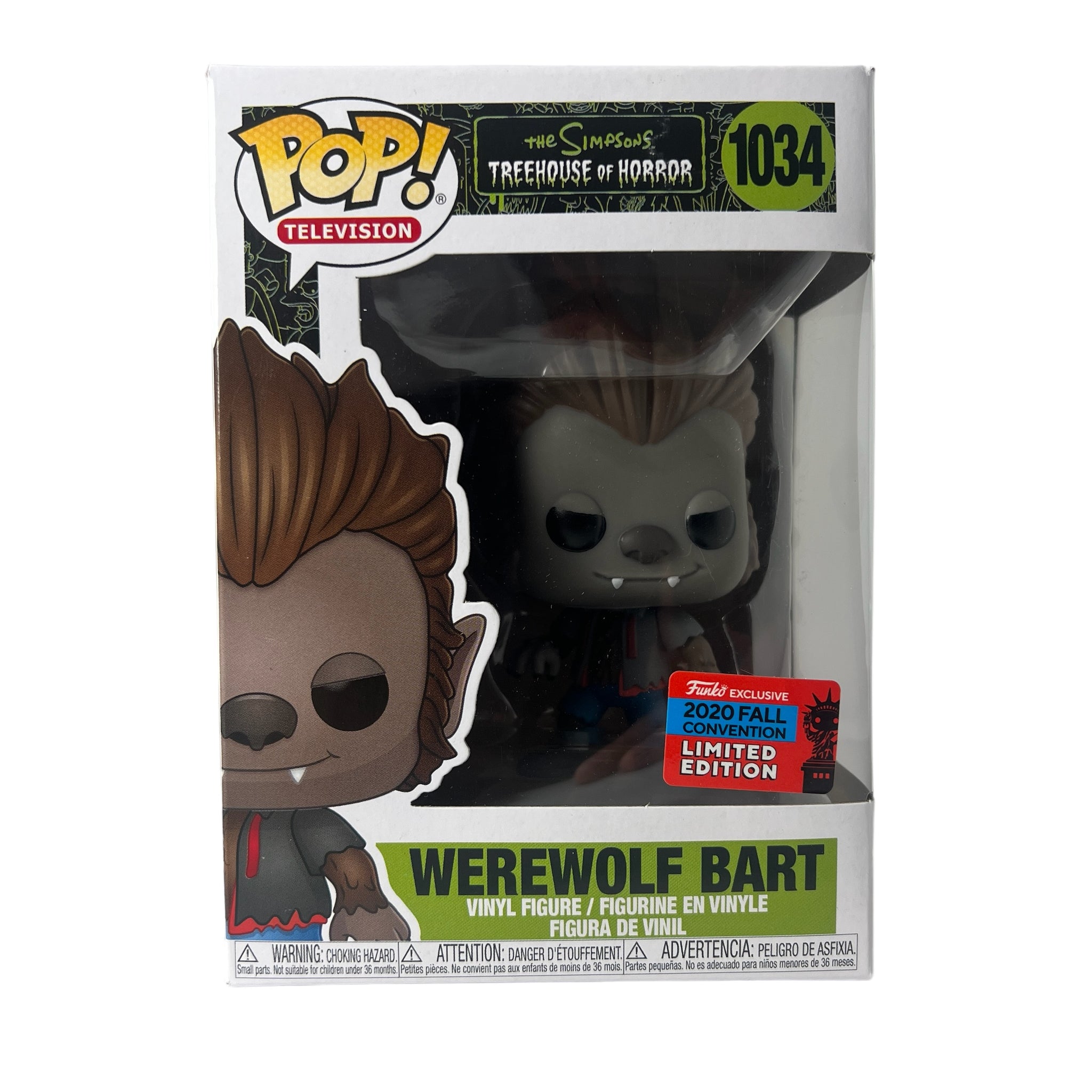 Funko Pop Television ~ The Simpsons Treehouse Of Horror Werewolf Bart #1034