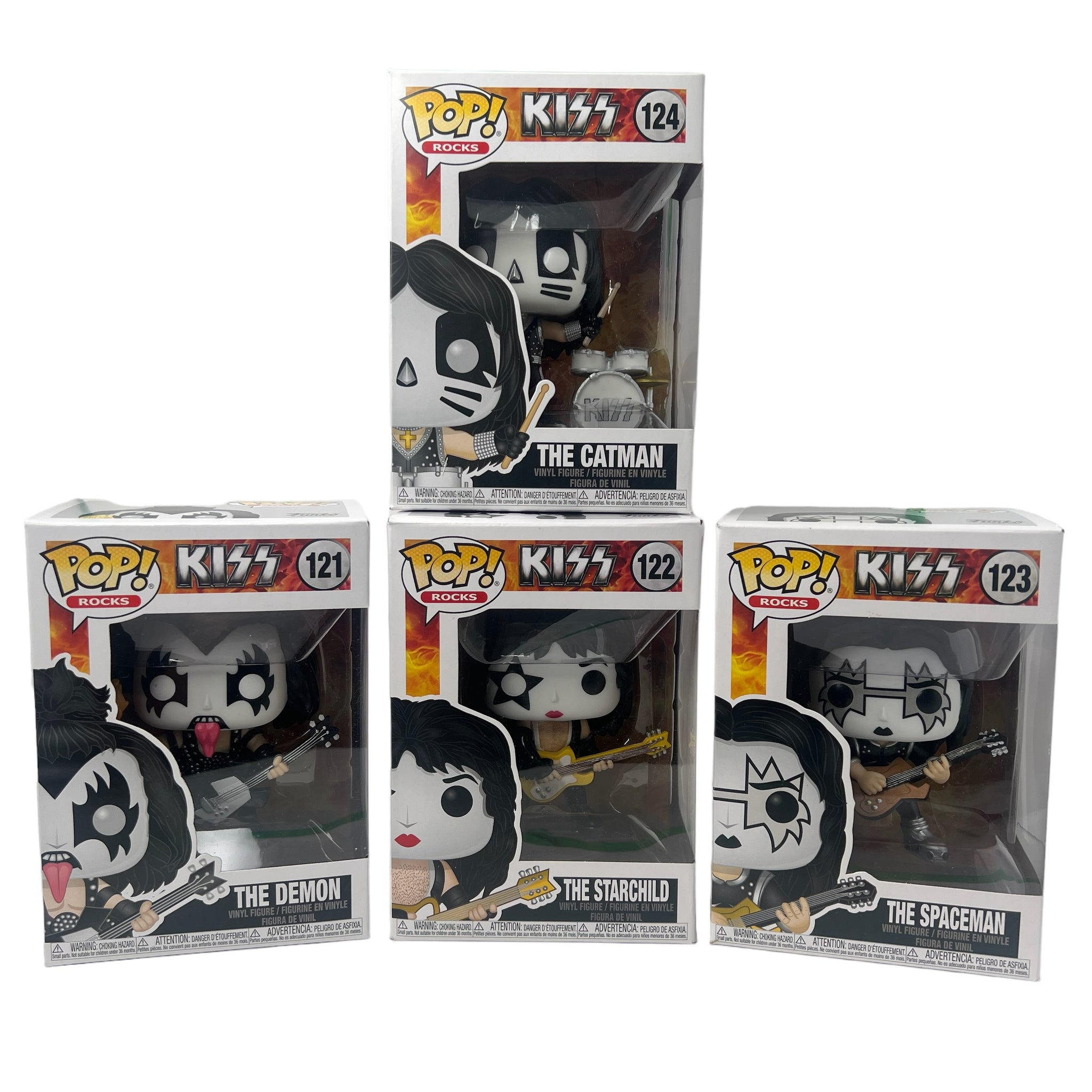 Funko Pop Rocks ~ Kiss - Set of Four