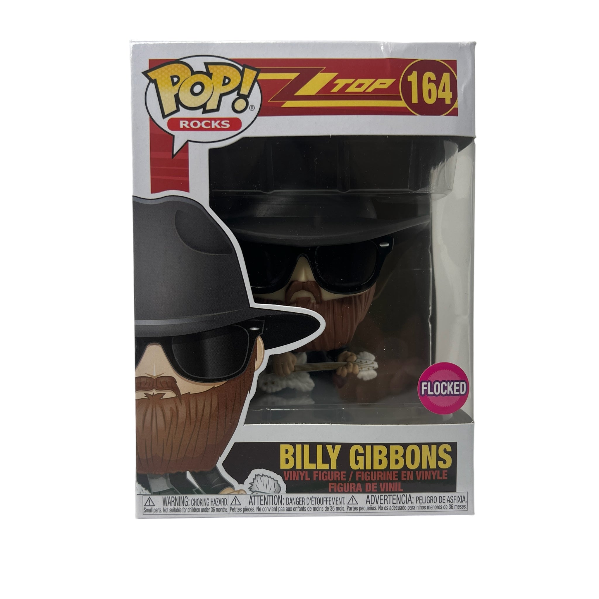 Funko Pop Rocks ~ ZZ Top Billy Gibbons #164 Flocked