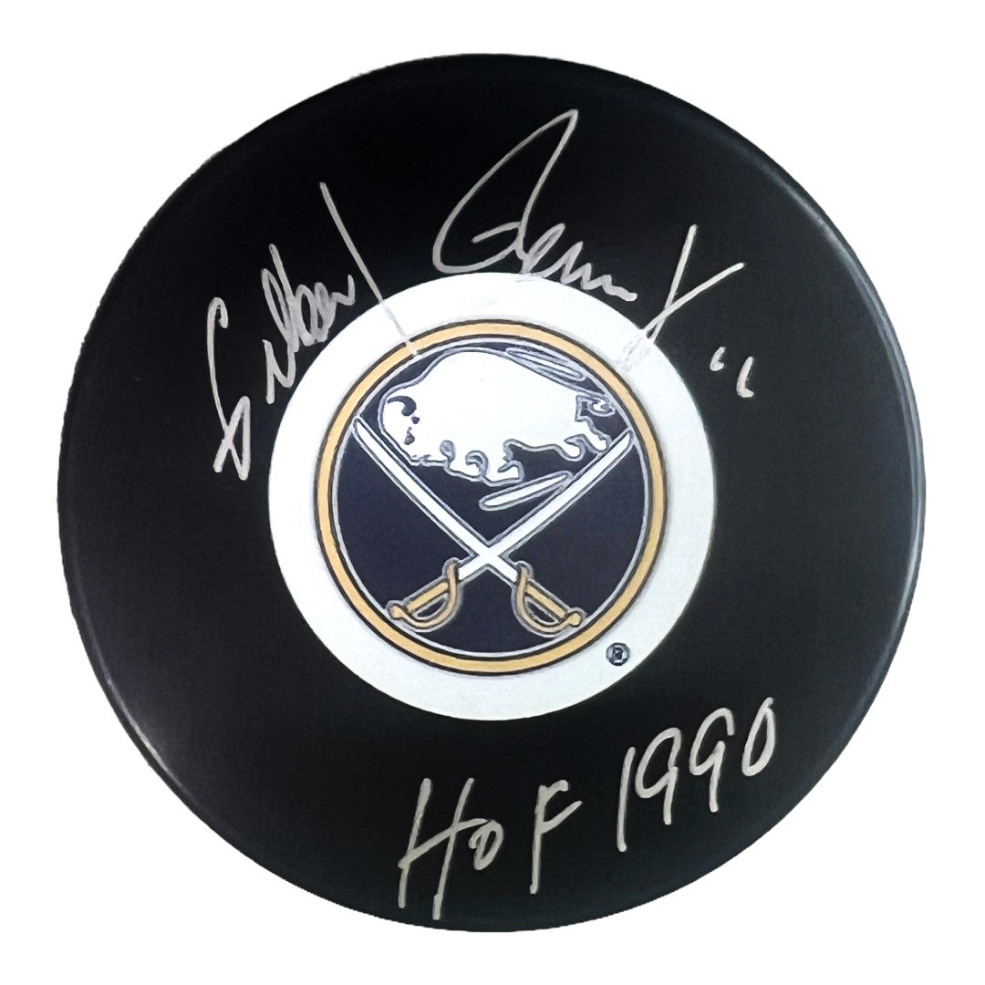 Gilbert Perreault Buffalo Sabres HOF Autographed Puck