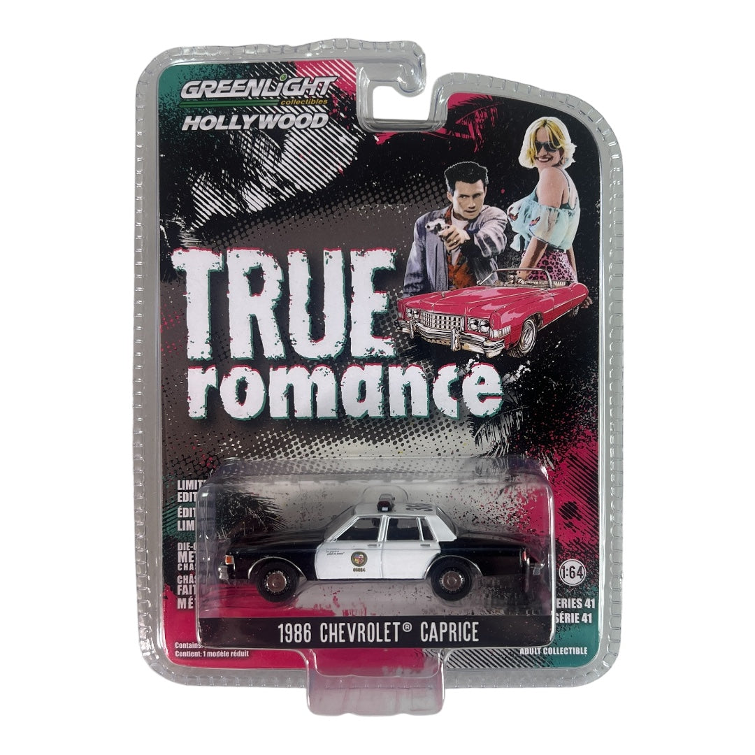 GreenLight ~ Hollywood True Romance 1986 Chevrolet Caprice. 1:64 Scale