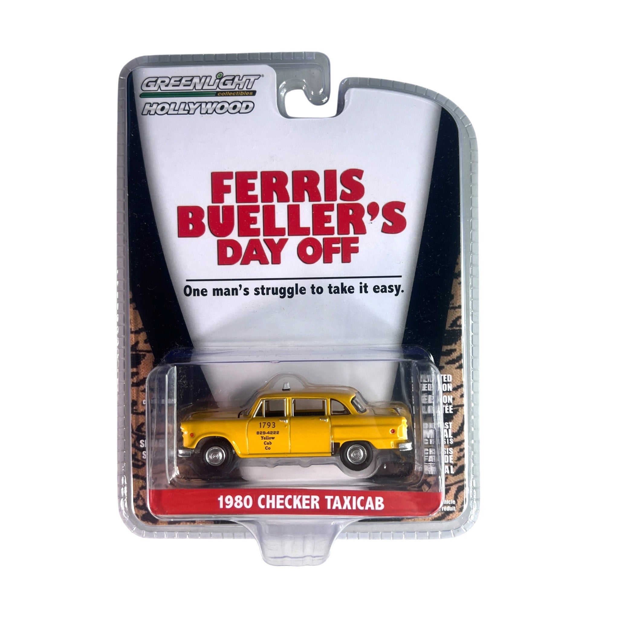 GreenLight ~ Hollywood Ferris Bueller's Day Off 1980 Checker Taxicab 1:64