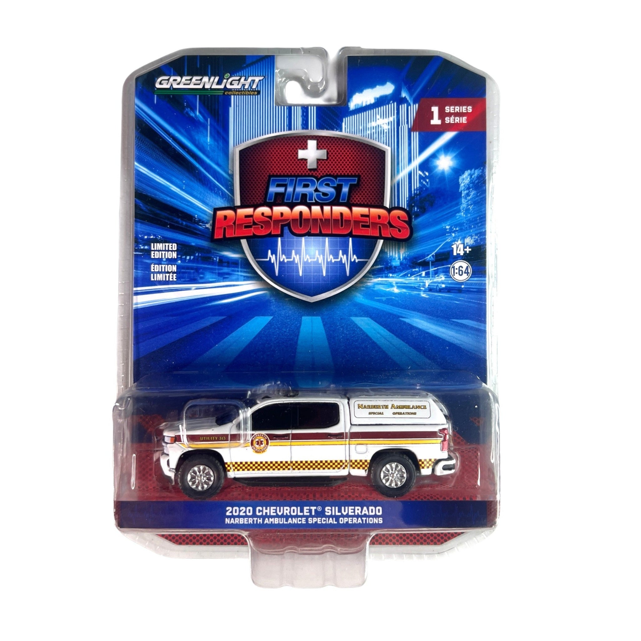 GreenLight ~ First Responders - Narberth Ambulance Special Operations 2020 Chevrolet Silverado 1:64