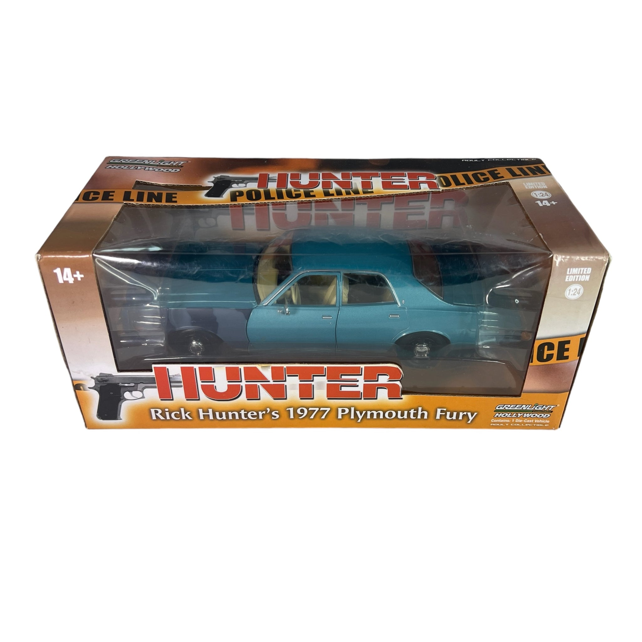 Greenlight Hollywood ~ Hunter - Rick Hunter's 1977 Plymouth Fury 1:24 Scale