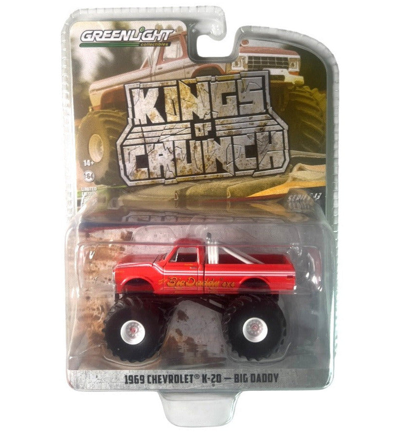 GreenLight: Kings Of Crunch 1969 Chevrolet K-20 - Big Daddy - 1:64