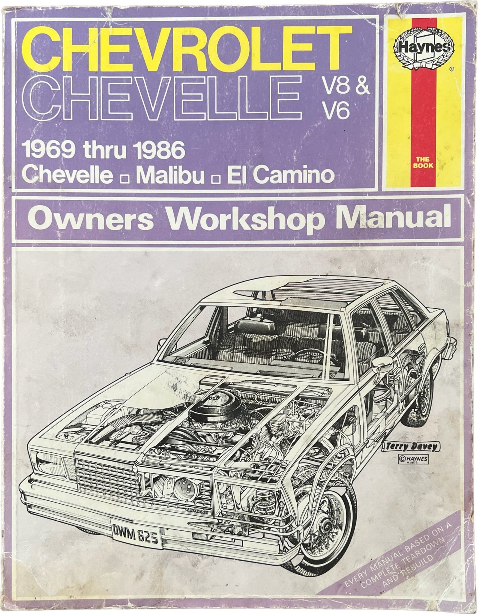 Haynes Repair Manual ~ Chevrolet Chevelle V8 & V6 1969 thru 1986