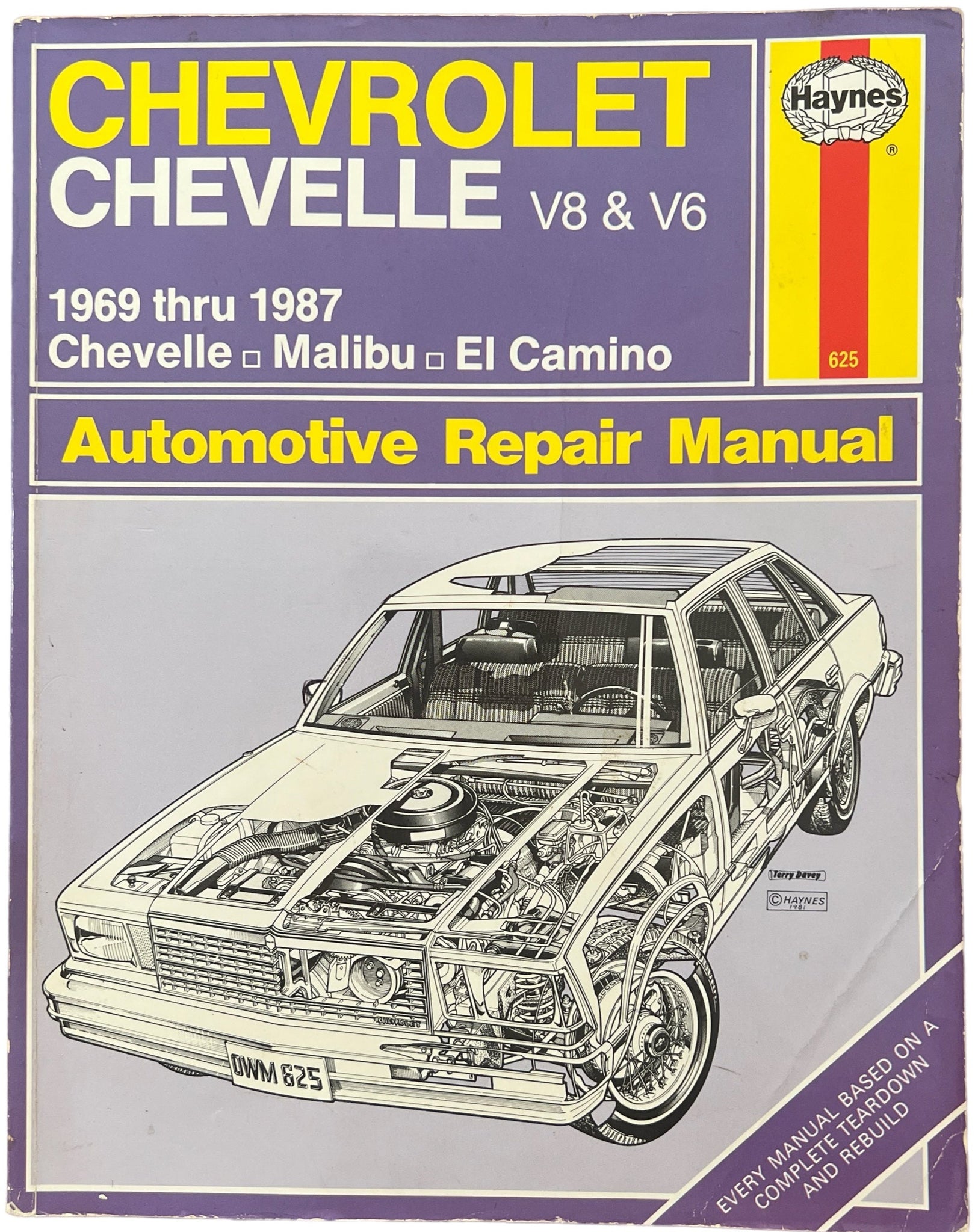 Haynes Repair Manual ~ Chevrolet Chevelle V8 & V6 1969 thru 1987