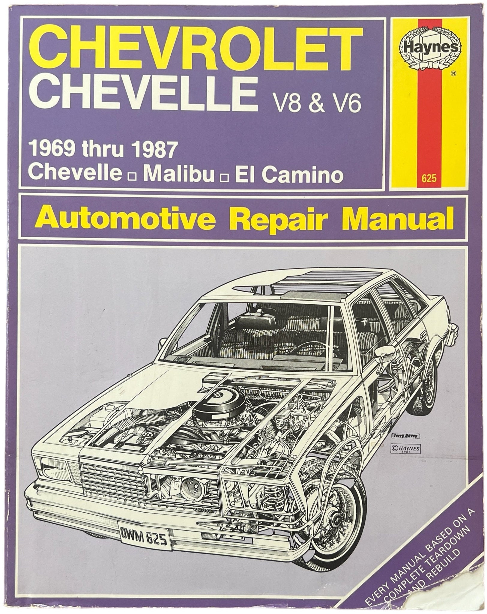 Haynes Repair Manual ~ Chevrolet Chevelle V8 & V6 1969 thru 1987