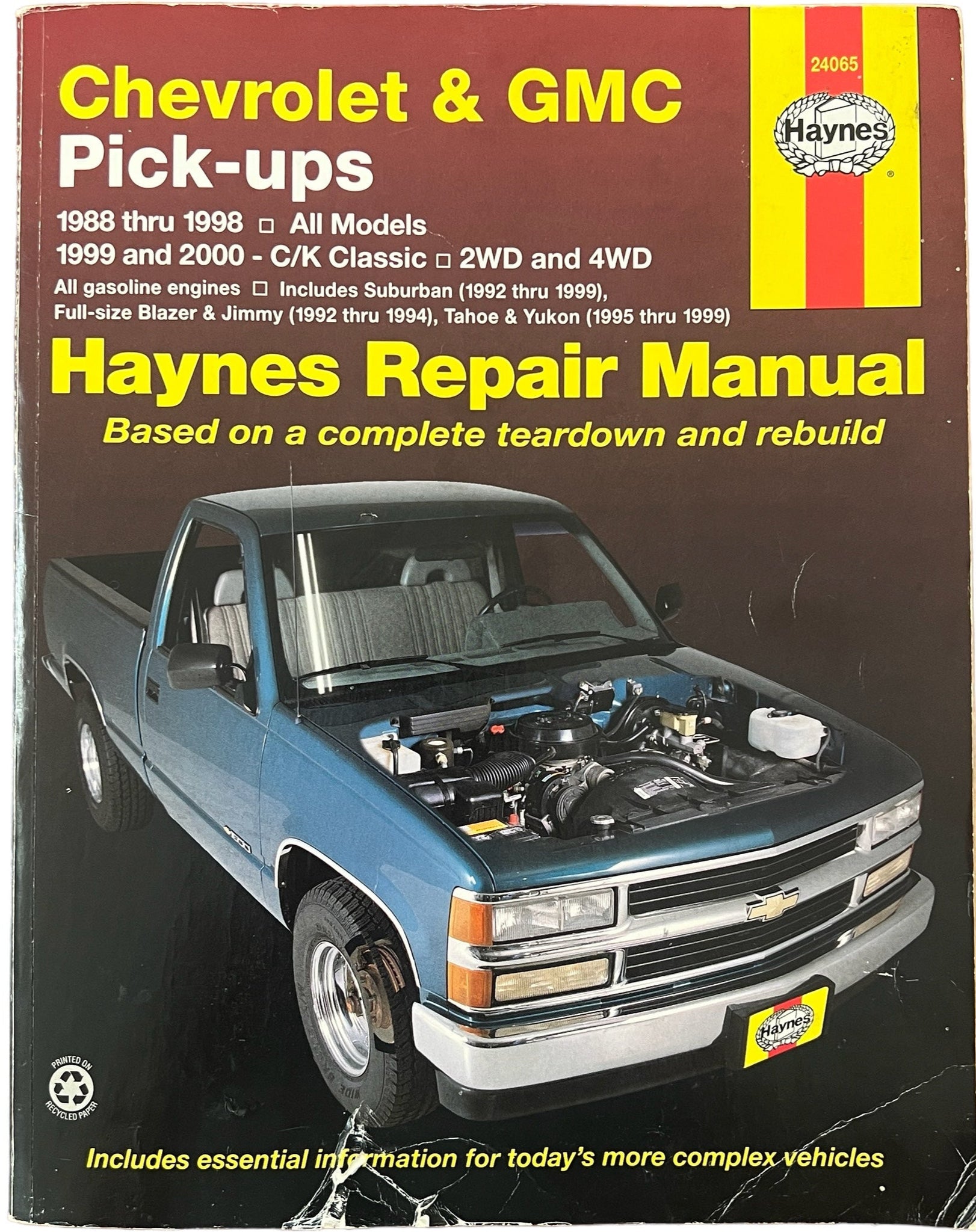 Haynes Repair Manual ~ Chevrolet & GMC Pick-Ups 1988 thru 1998