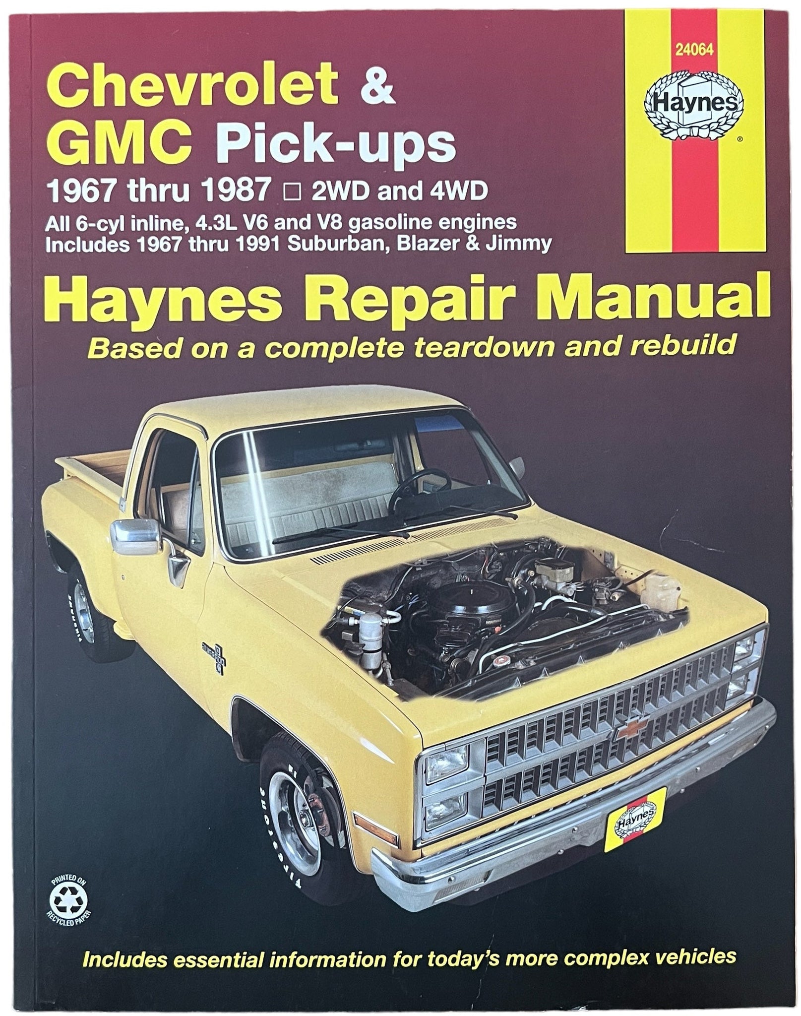 Haynes Repair Manual ~ Chevrolet & GMC Pick-Ups 1967 thru 1987