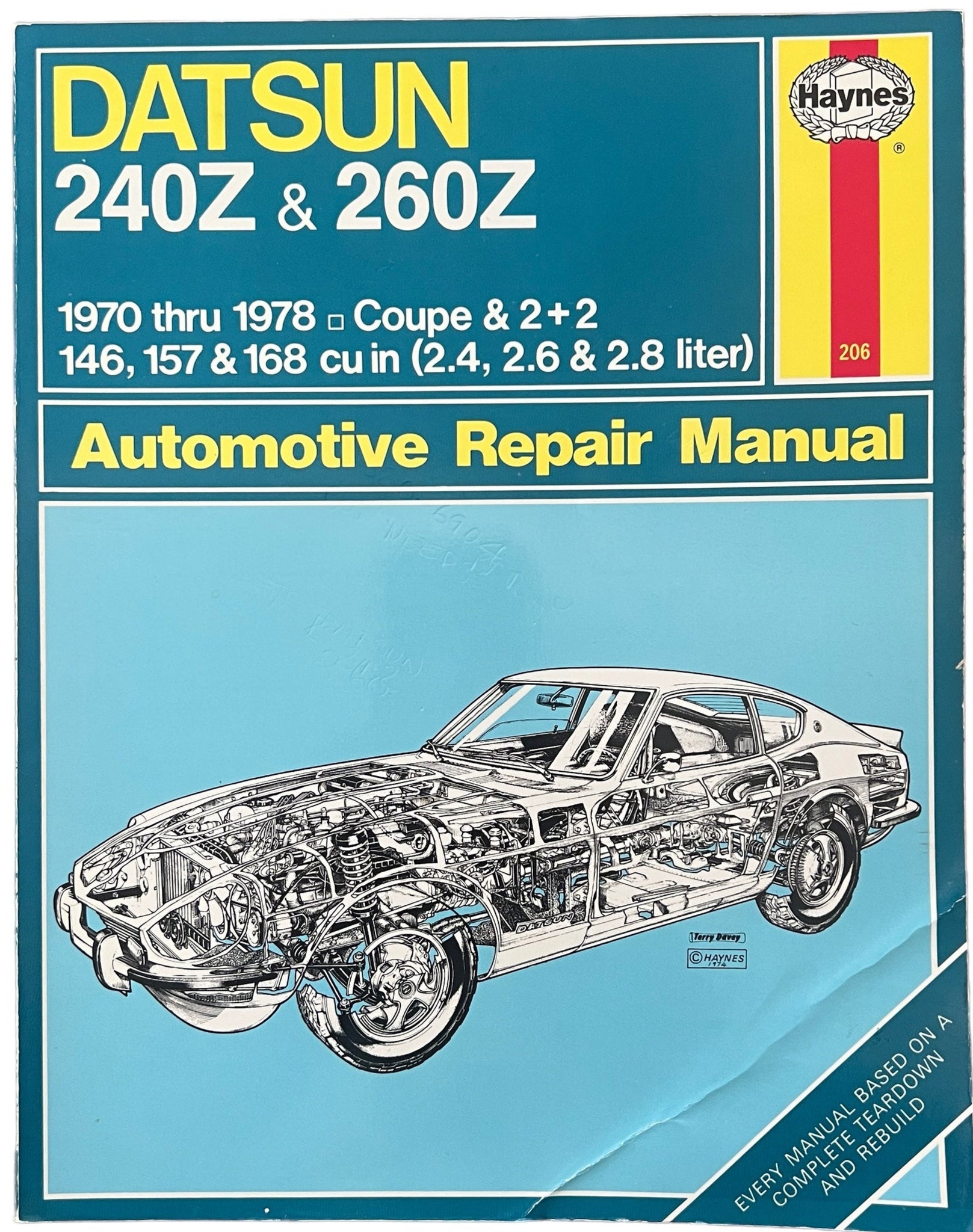 Haynes Repair Manual ~ Datsun 240Z & 260Z 1970 thru 1978