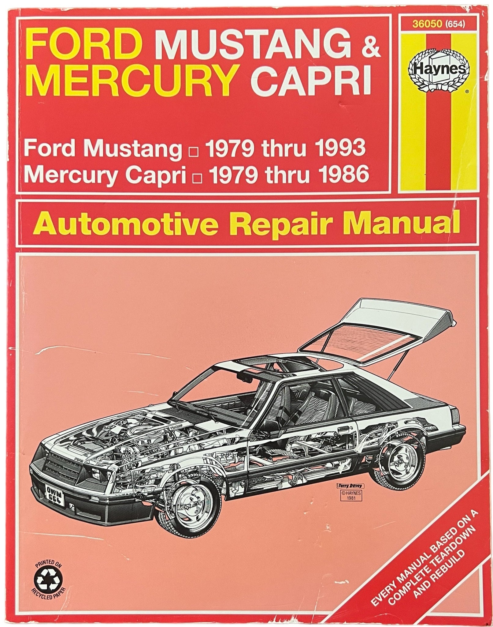 Haynes Repair Manual ~ Ford Mustang & Mercury Capri 1979 thru 1993