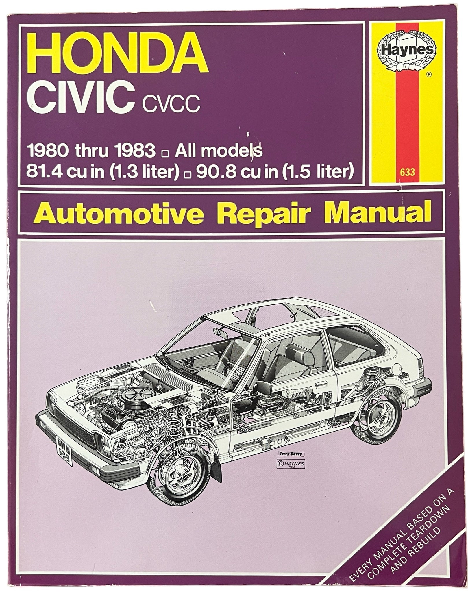 Haynes Repair Manual ~ Honda Civic CVCC 1980 thru 1983 All Models