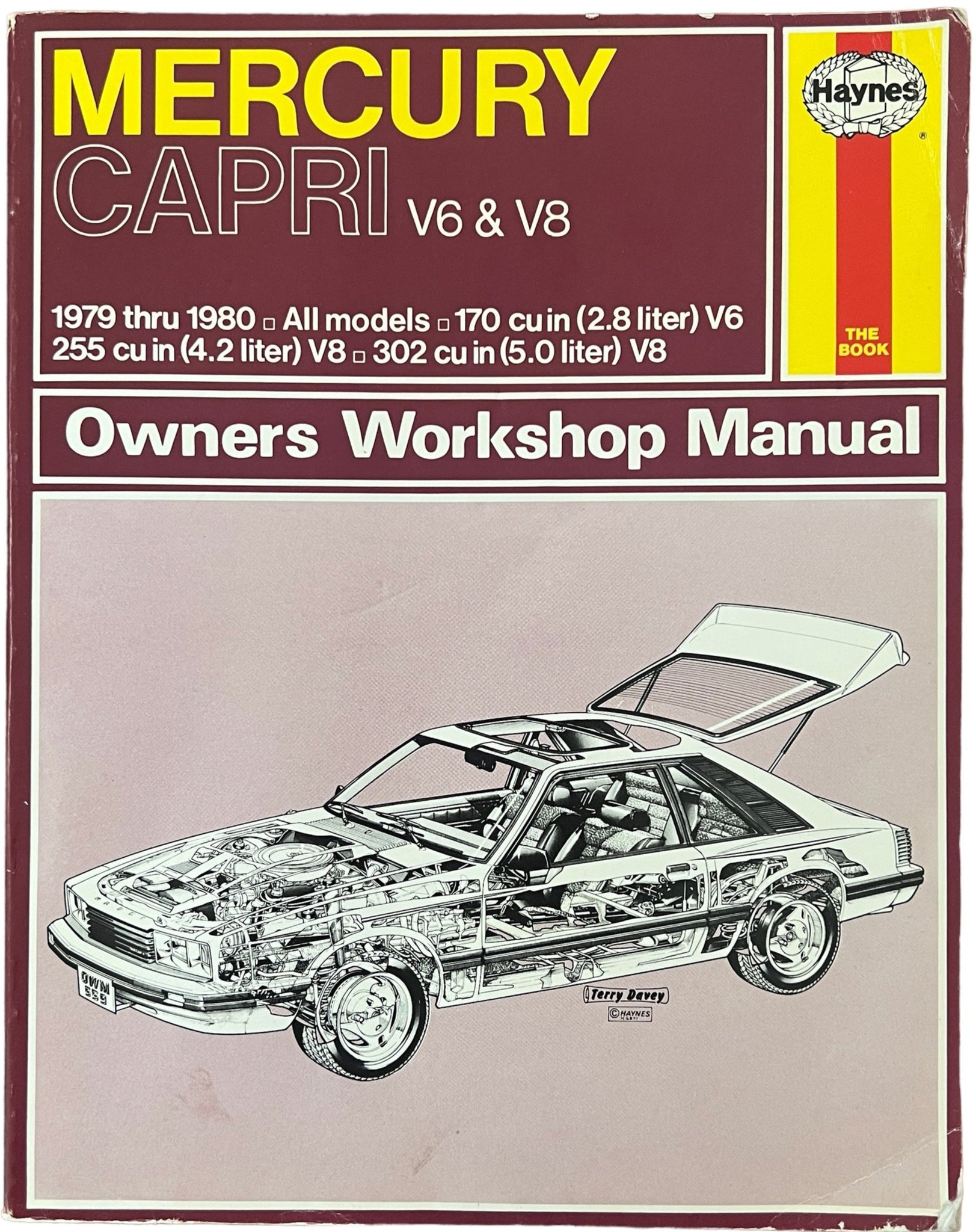 Haynes Repair Manual ~ Mercury Capri V6 & V8 1979 thru 1980 All Models