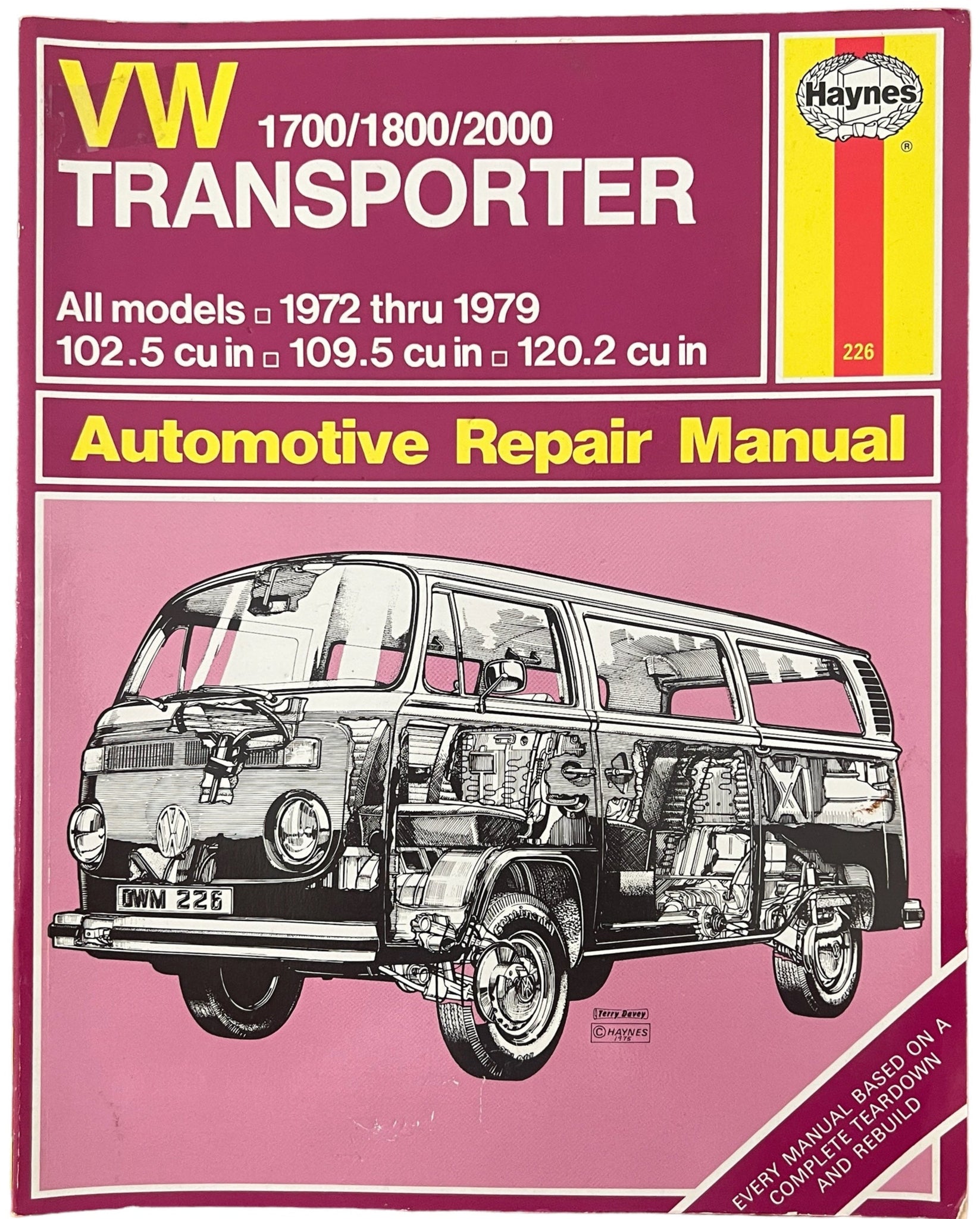 Haynes Repair Manual ~ VW Transporter 1972 thru 1979 All Models