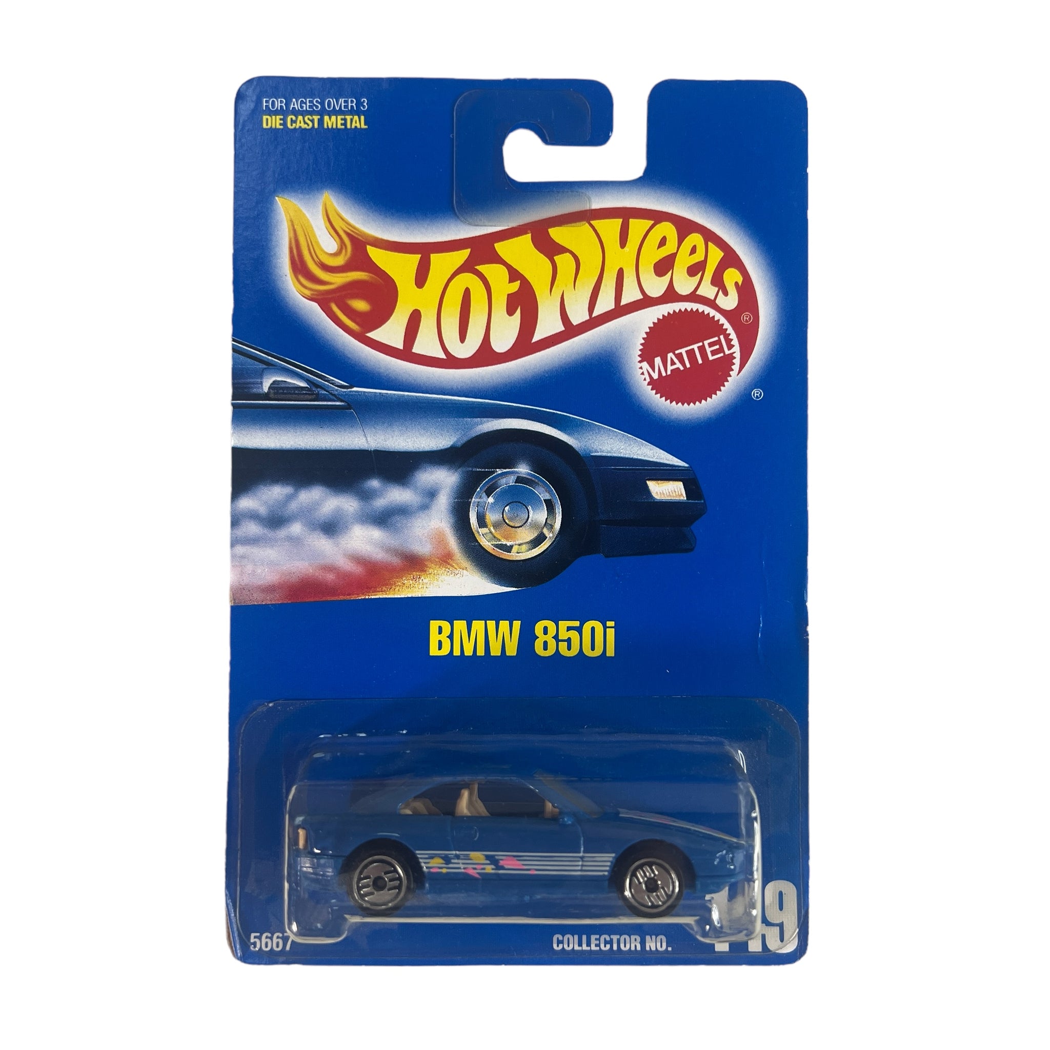 Hot Wheels ~ BMW 850i on Blue Card Collector No. 149. 1:64 Scale