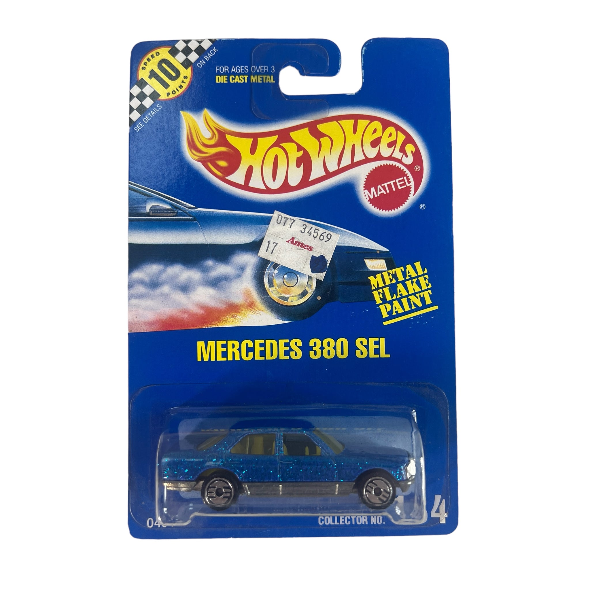 Hot Wheels ~ Mercedes 380 SEL on Blue Card Collector No. 184. 1:64 Scale