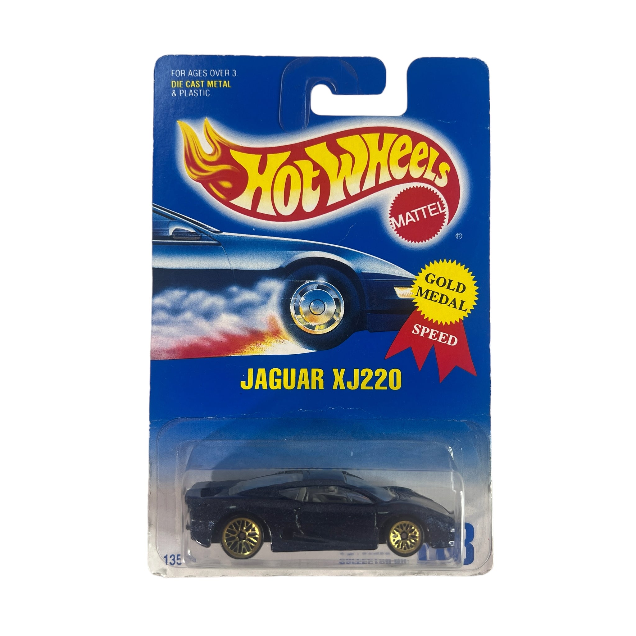 Hot Wheels ~ Jaguar on Blue Card Collector No. 203. 1:64 Scale