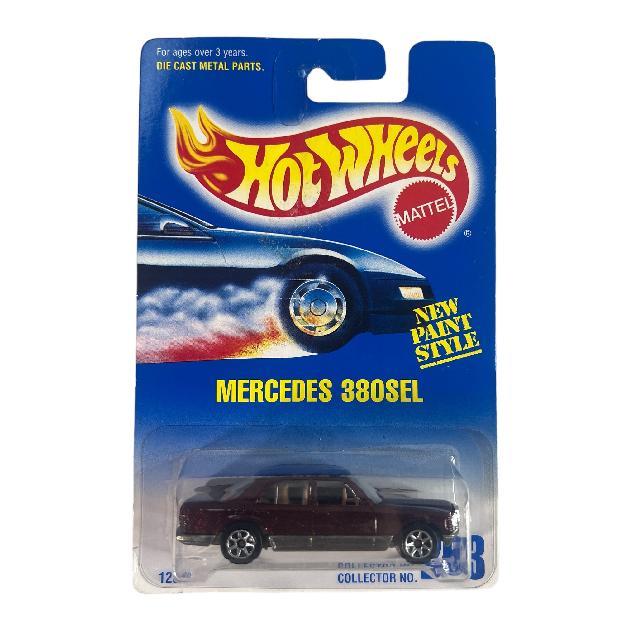 Hot Wheels ~ Mercedes 380SEL on Blue Card Collector No. 253. 1:64 Scale