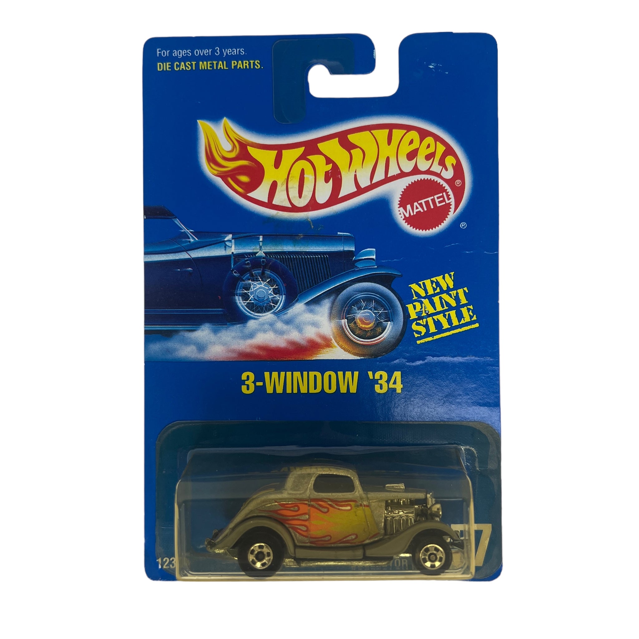 Hot Wheels ~ 3-Window '34 on Blue Card Collector No. 257
