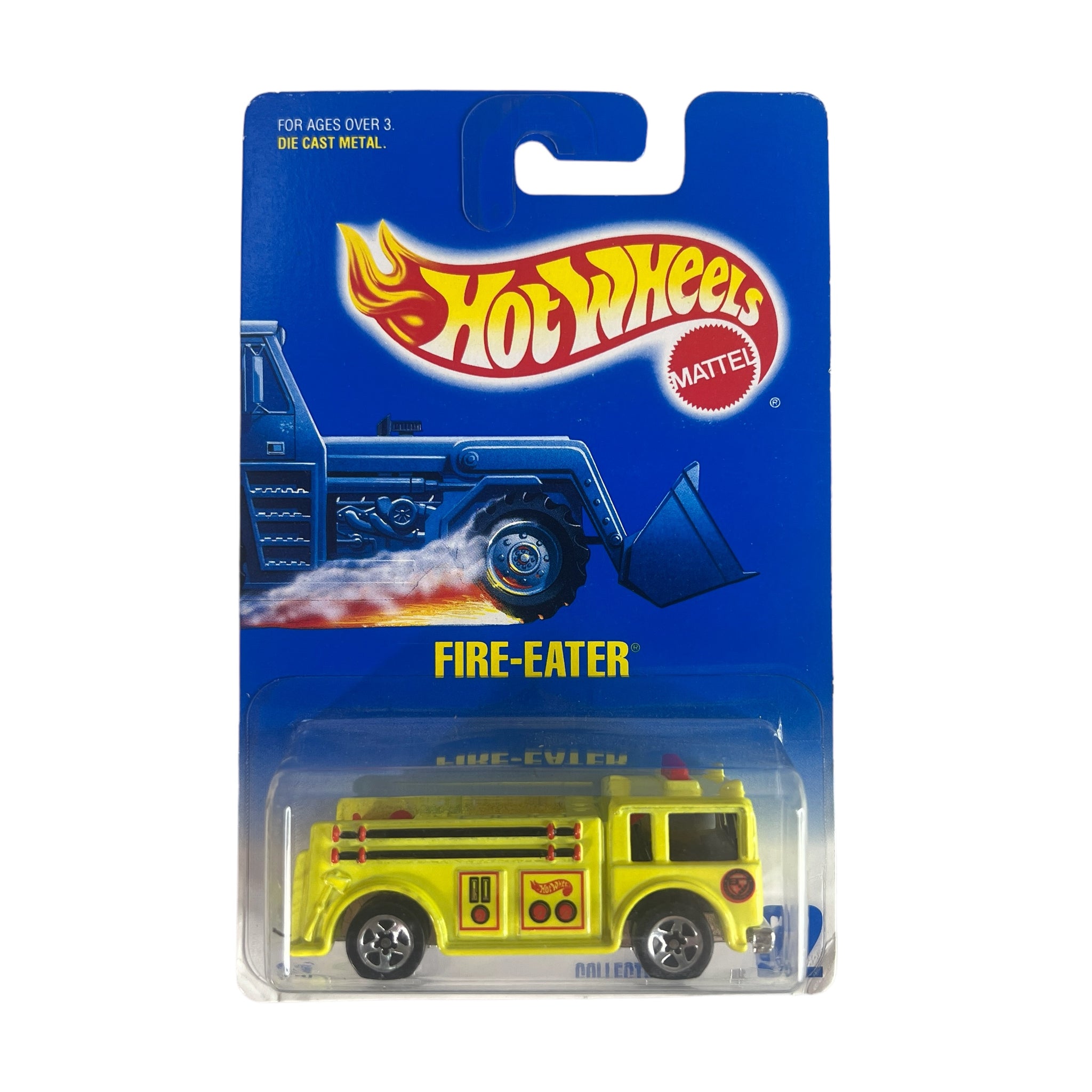 Hot Wheels ~ Fire-Eater Yellow on Blue Card Collector No. 82. 1:64 Scale