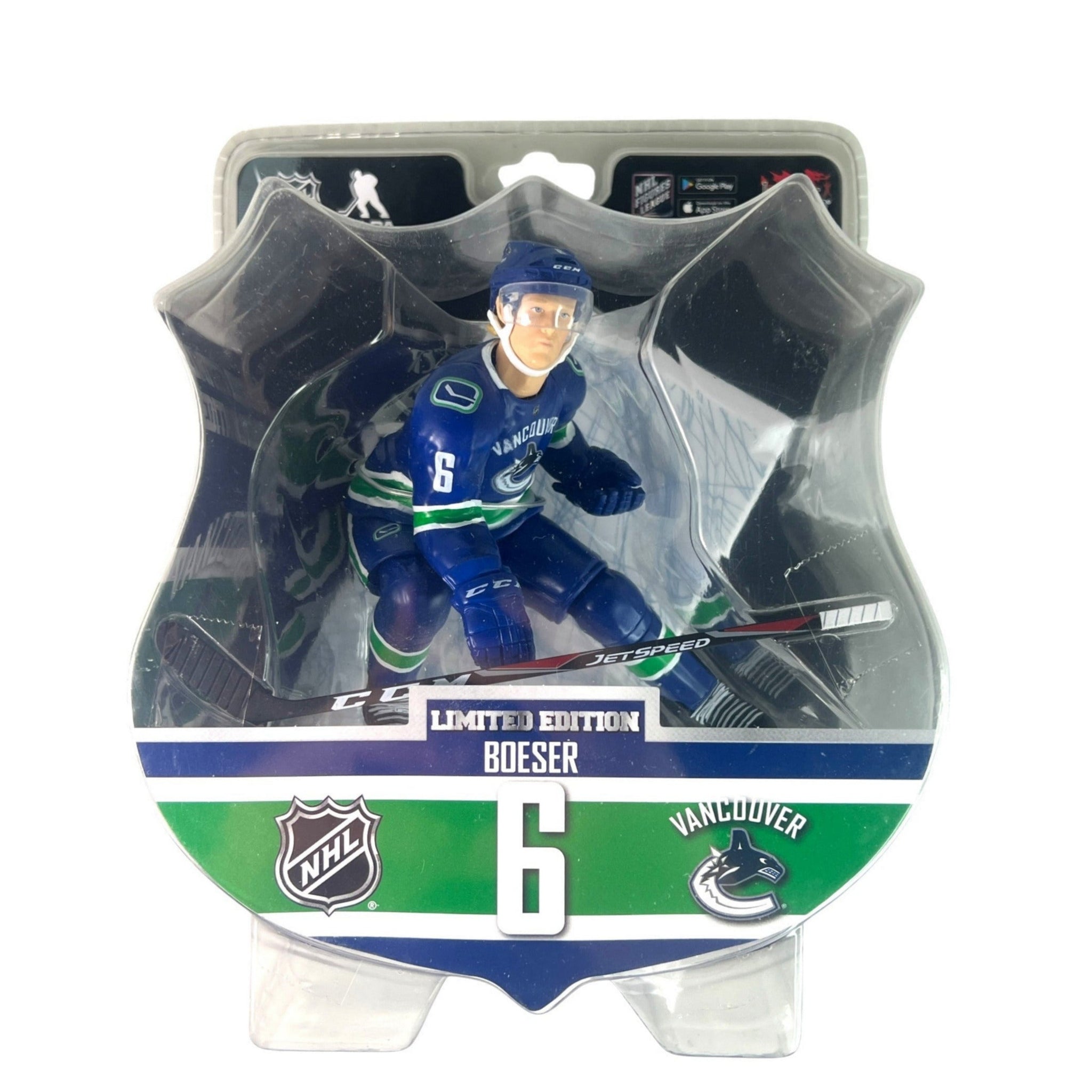 Imports Dragon NHL Brock Boeser #6 Vancouver Canucks Vinyl 6" Figure