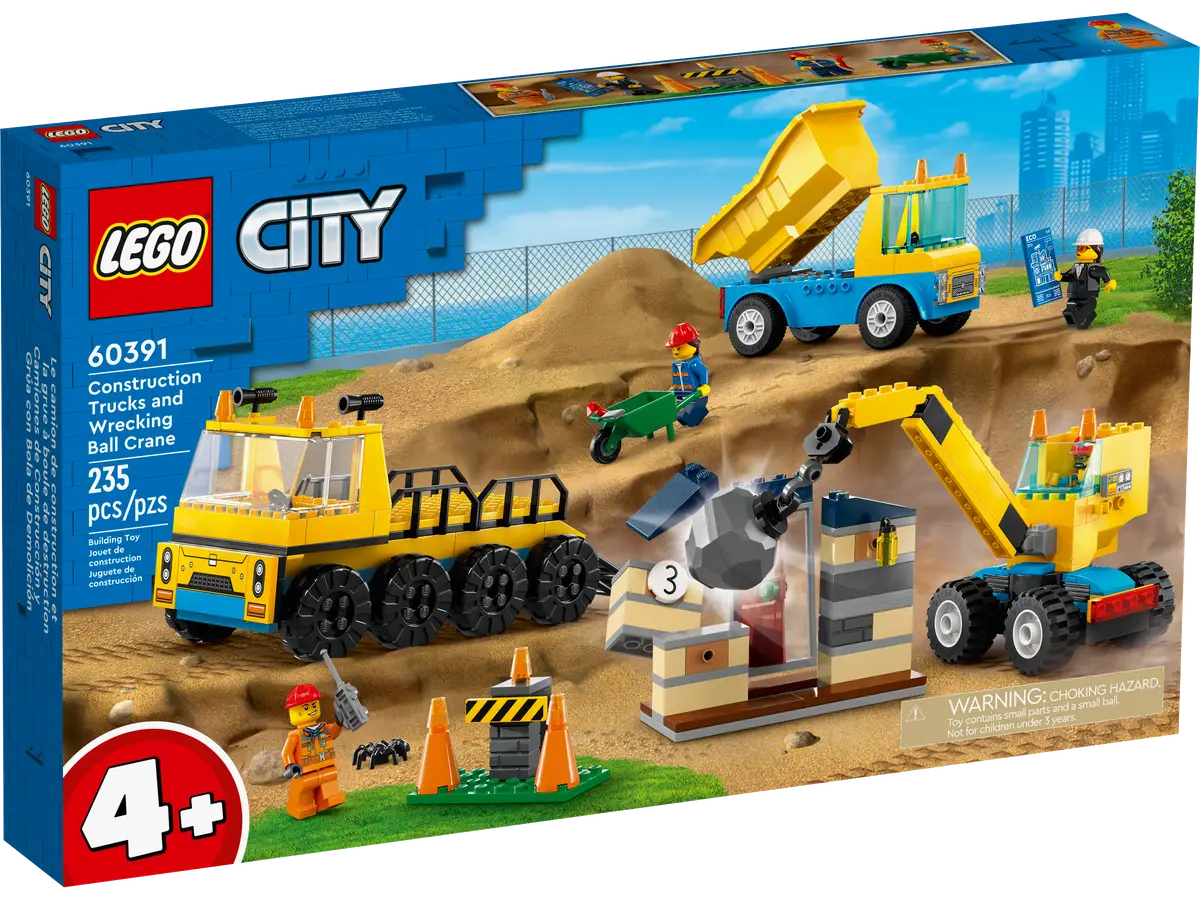 Lego: Construction Trucks and Wrecking Ball Crane 60391
