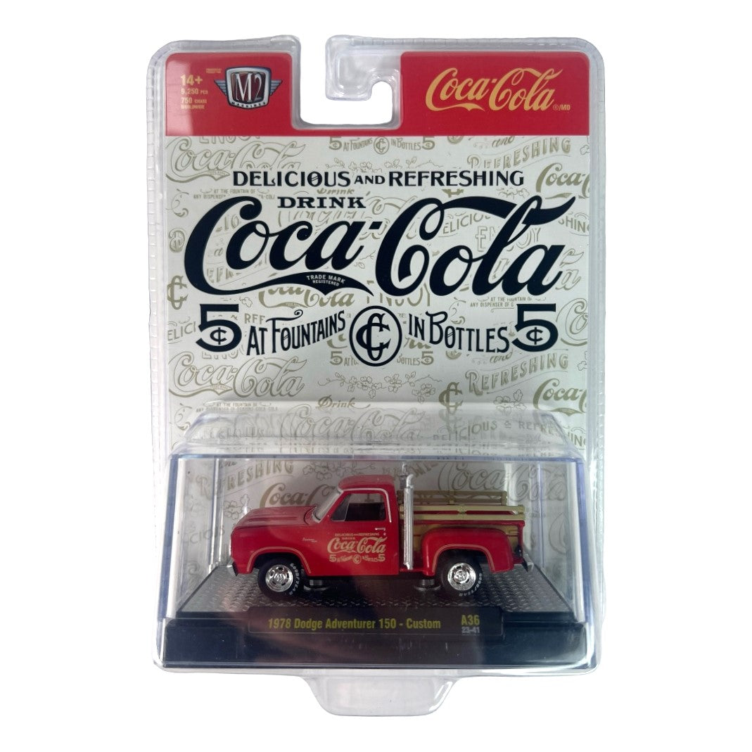 M2 Machines ~ Coca-Cola 1978 Dodge Adventurer 150 - Custom. 1:64 Scale