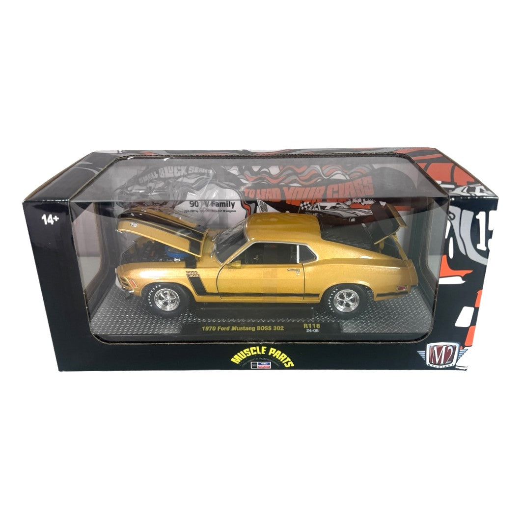 M2 Machines ~ Muscle Parts 1970 Ford Mustang Boss 302 1:24 Scale