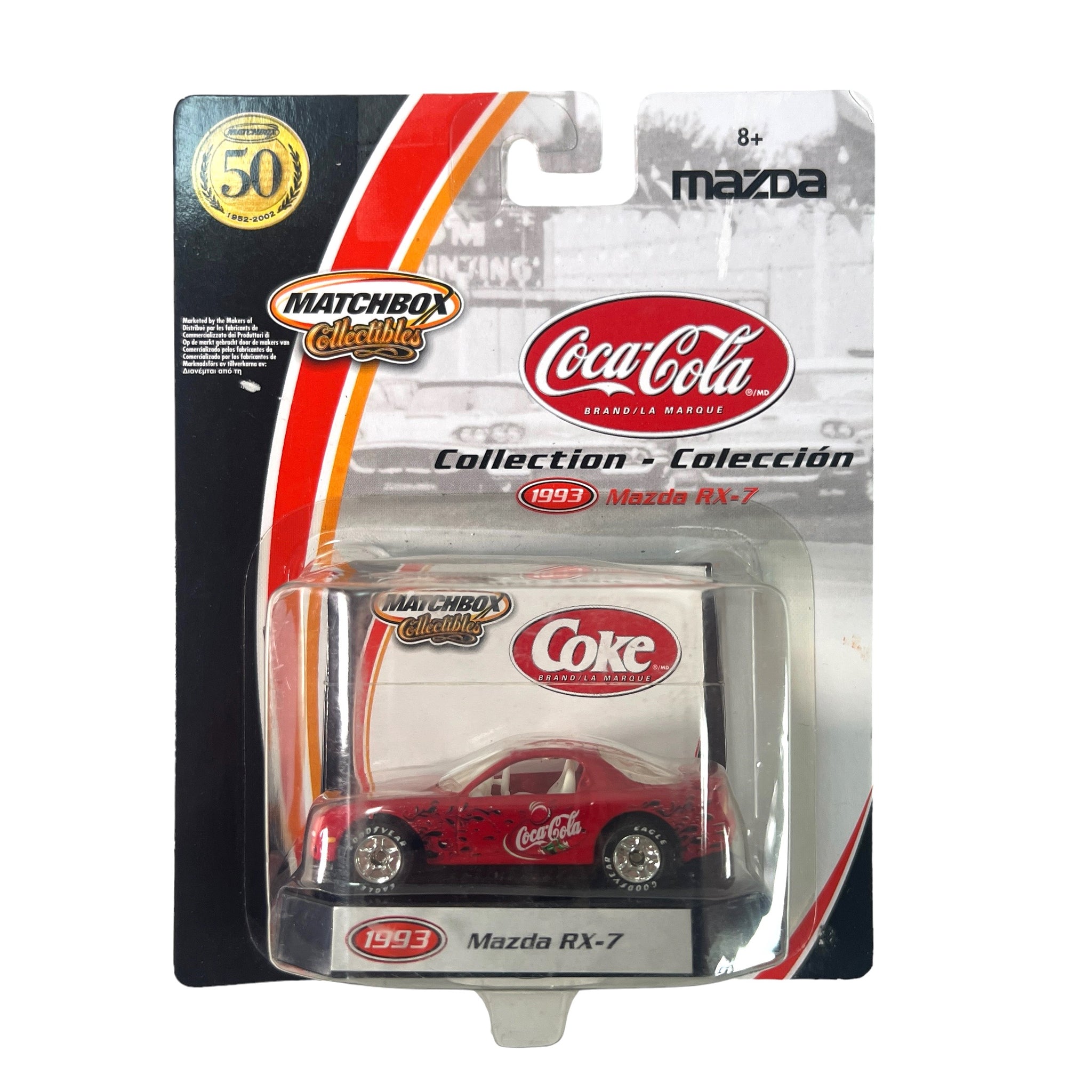 Matchbox Coca Cola Collection ~ 1993 Mazda RX-7. 1:64 Scale