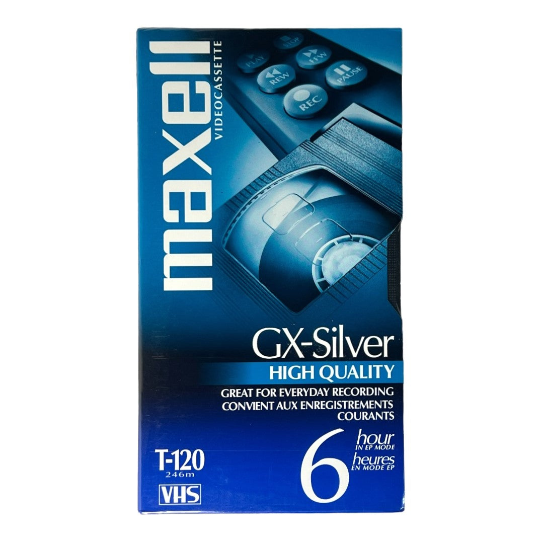 Maxell ~ GX-Silver T-120 6 Hrs VHS Video Cassette