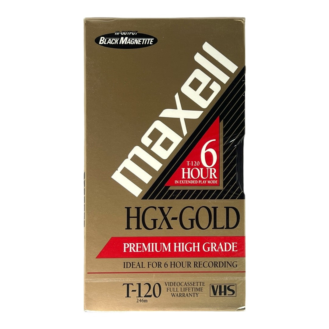 Maxell ~ HGX-Gold T-120 6 Hrs VHS Video Cassette