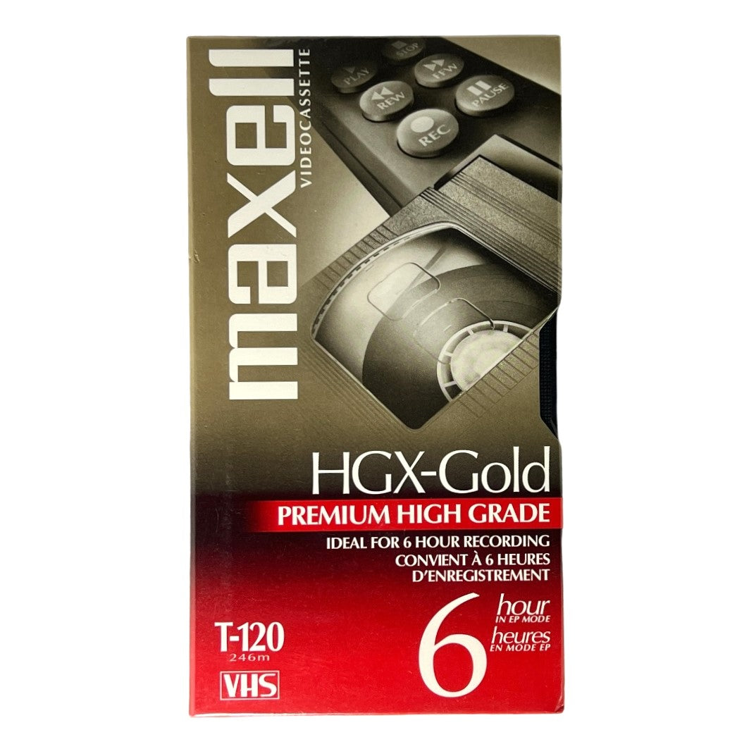 Maxell ~ HGX-Gold T-120 6 Hrs VHS Video Cassette