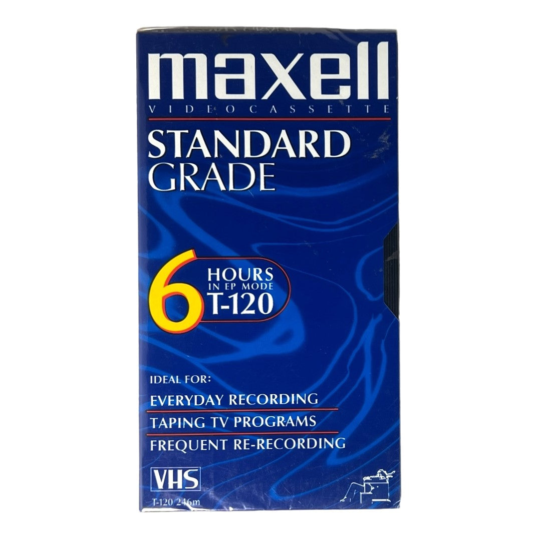 Maxell ~ Standard Grade T-120 6 Hrs VHS Video Cassette