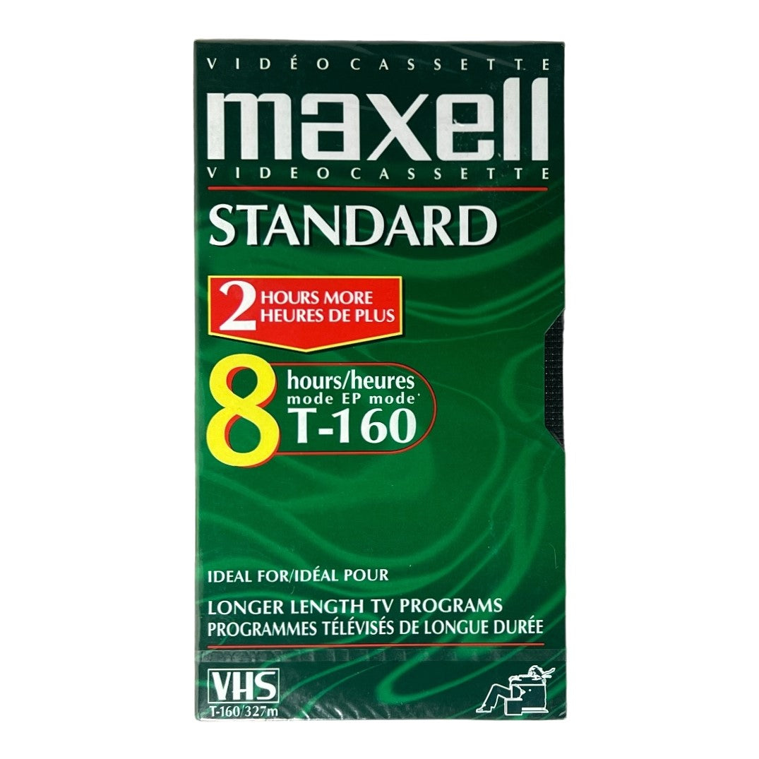 Maxell ~ Standard T-160 8 Hrs VHS Video Cassette