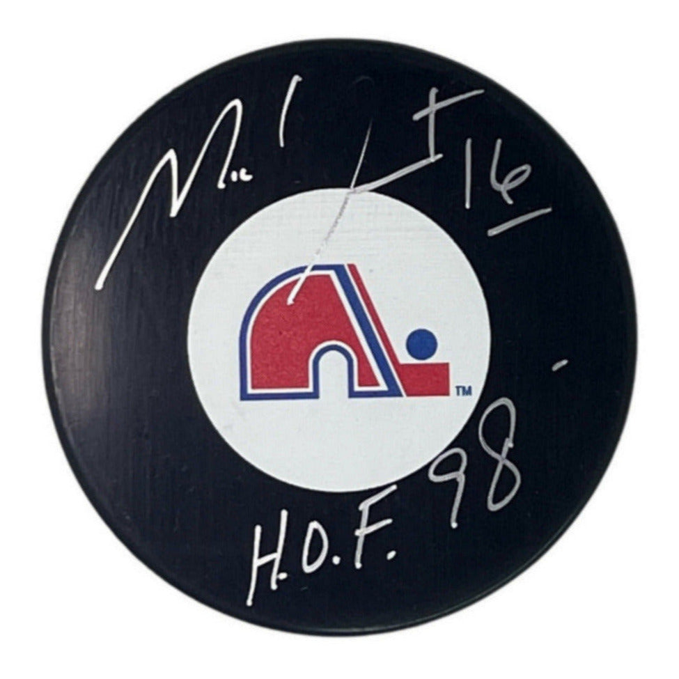 Michel Goulet Quebec Nordiques HOF Autographed Puck