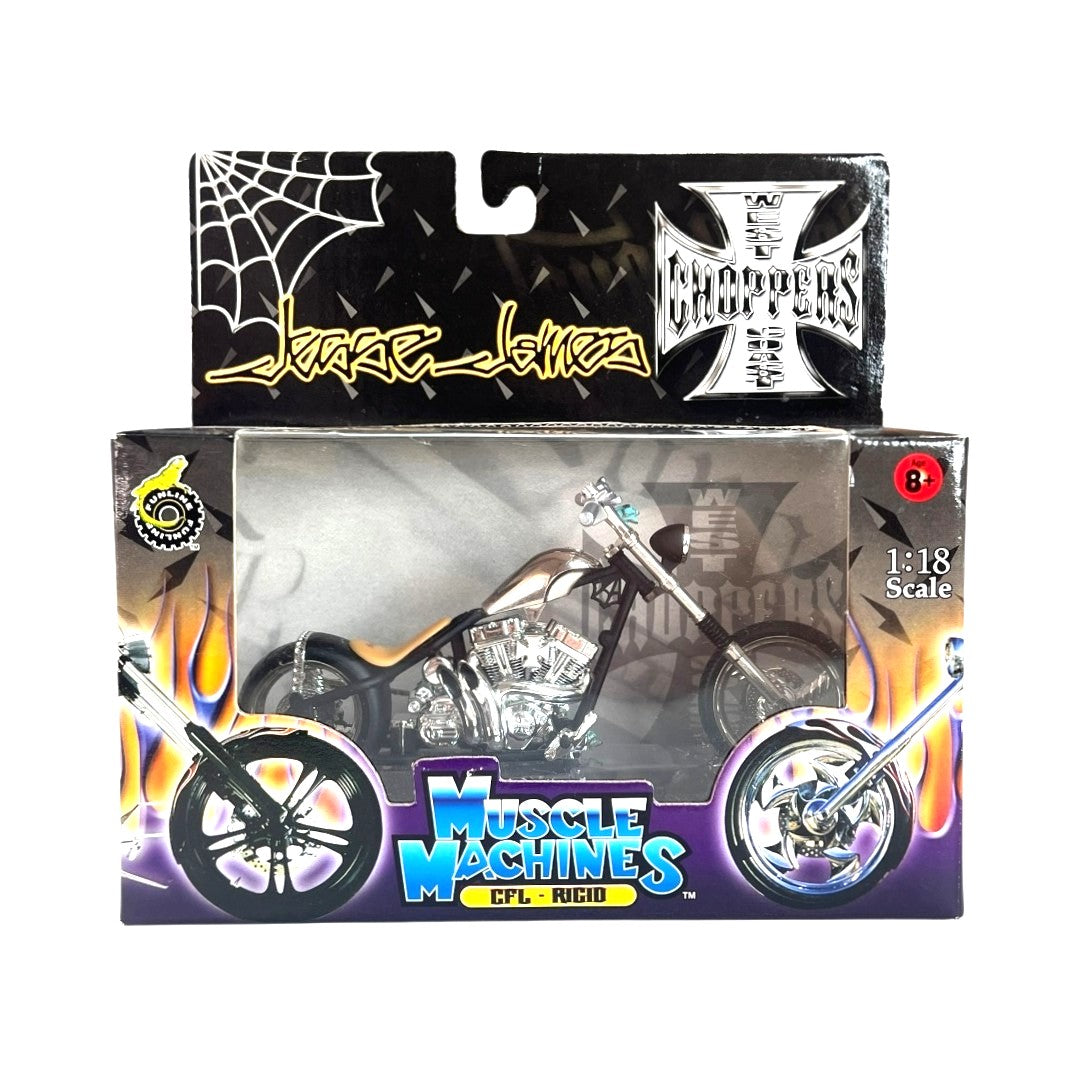 Muscle Machines - Jesse James - West Coast Choppers: CFL Rigid - Black - 1:18 Scale
