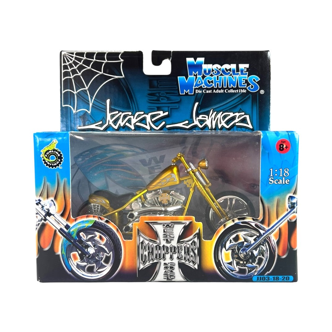 Muscle Machines - Jesse James - West Coast Choppers: Cherry CFL - JJ03-18-20 - 1:18 Scale