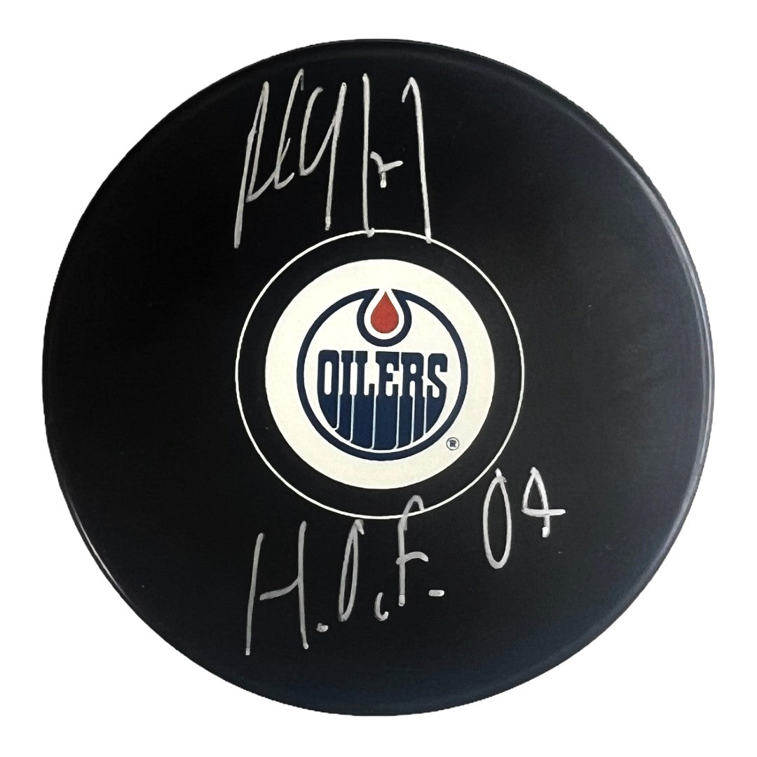 Paul Coffey ~ Edmonton Oilers HOF Autographed Puck