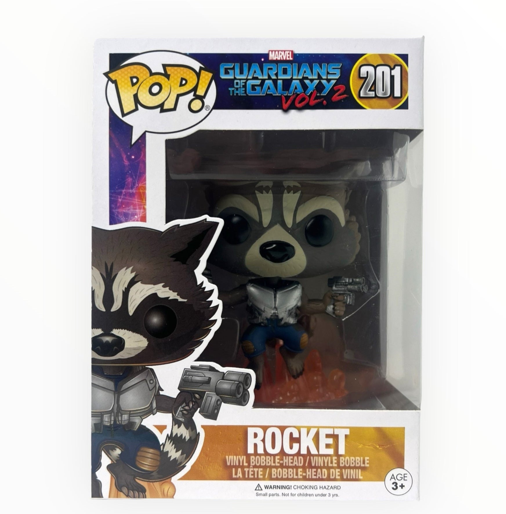 Funko Pop  ~ Guardians Of The Galaxy Vol. 2 Rocket #201 Vinyl Bobble-Head