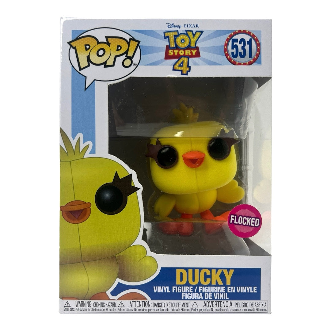 Funko Pop Disney ~ Disney Toy Story 4 - Ducky #531 Flocked