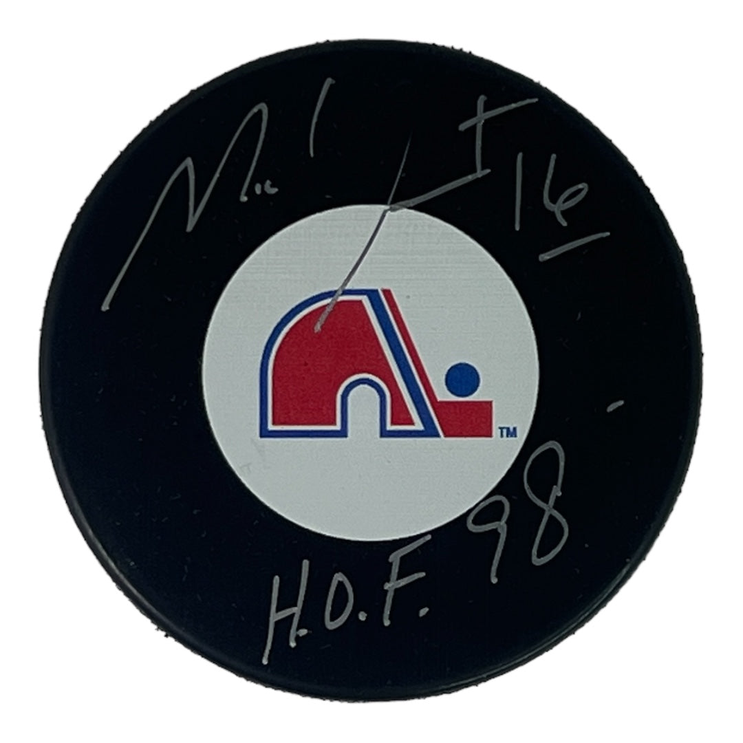 Michel Goulet Quebec Nordiques HOF Autographed Puck