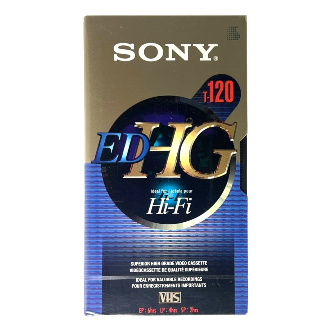 Sony ~ ED HG T-120 - 6 Hrs VHS Video Cassette