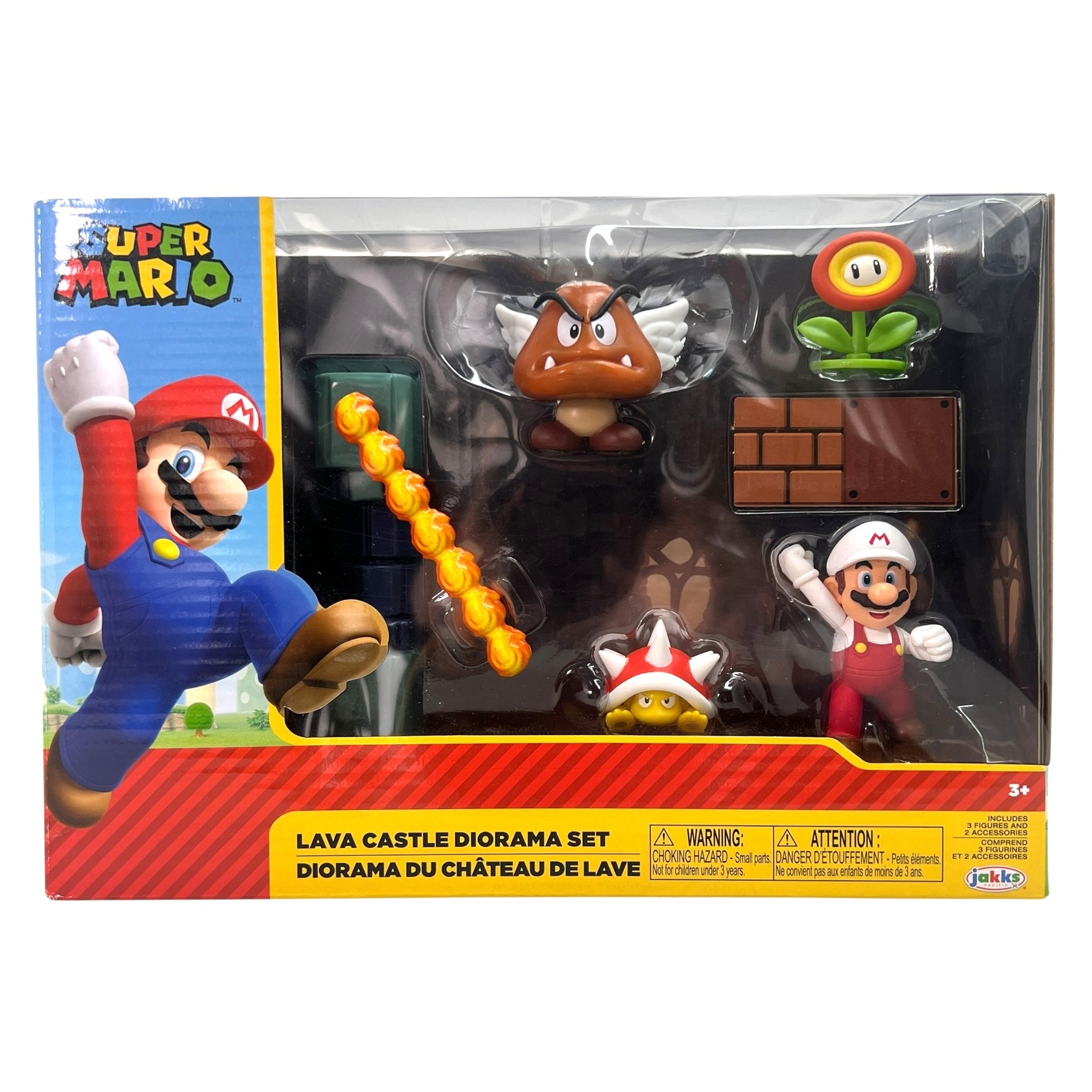 Jakks: Super Mario - Lava Castle Diorama 2.5" Figure Set